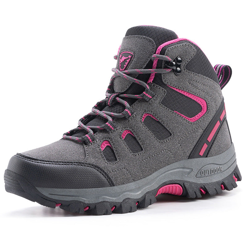 Unisex High-Top Waterproof Hiking Camping Shoes