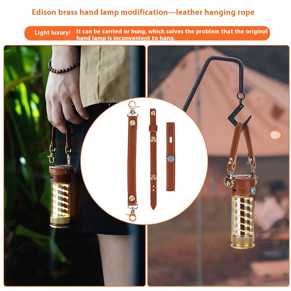 Leather Hanging Rope Set For Beibang Edison Camping Lantern