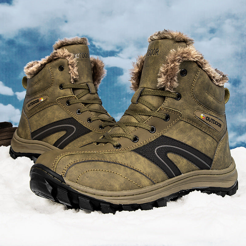Men’s Plus Size Warm Velvet Winter Hiking Boots