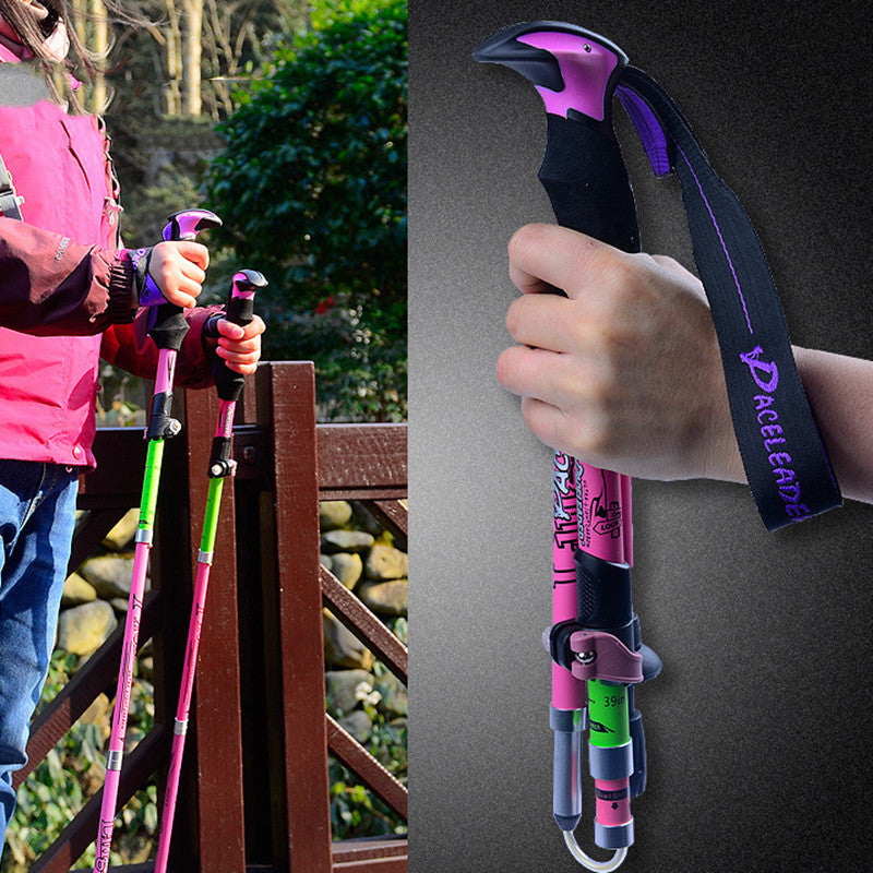 Folding Carbon Trekking Pole Outdoor Equipment