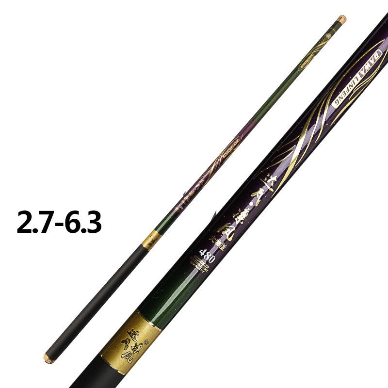 High Carbon 6H19 Hard Black Pit Fishing Rod