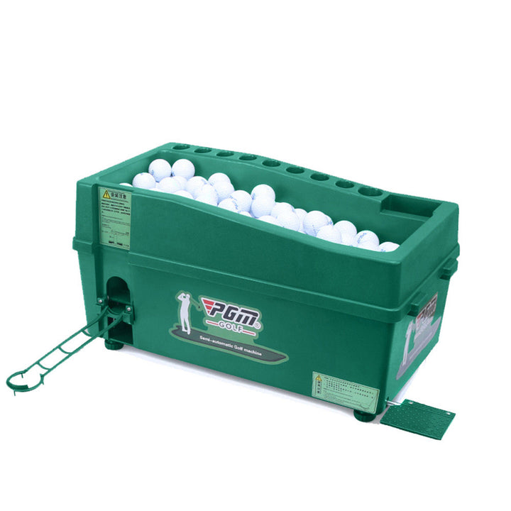 Semi-Automatic Golf Ball Launcher With Club Holder