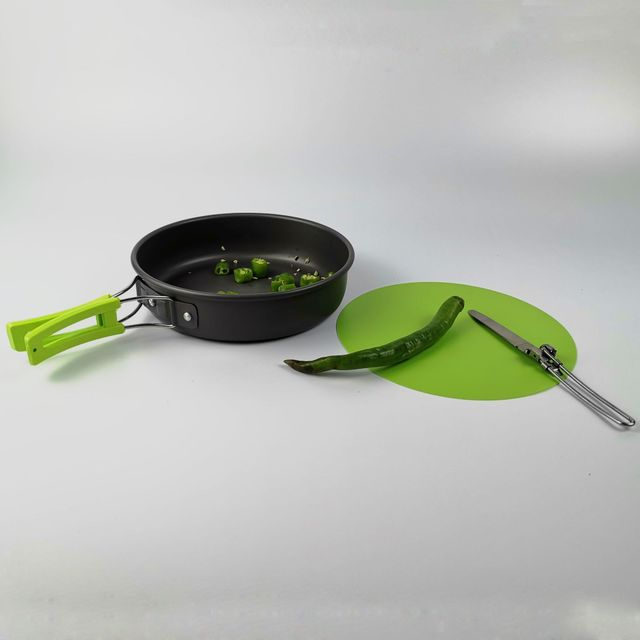 Lightweight Folding Camping Cookware Set for Hiking and Picnic