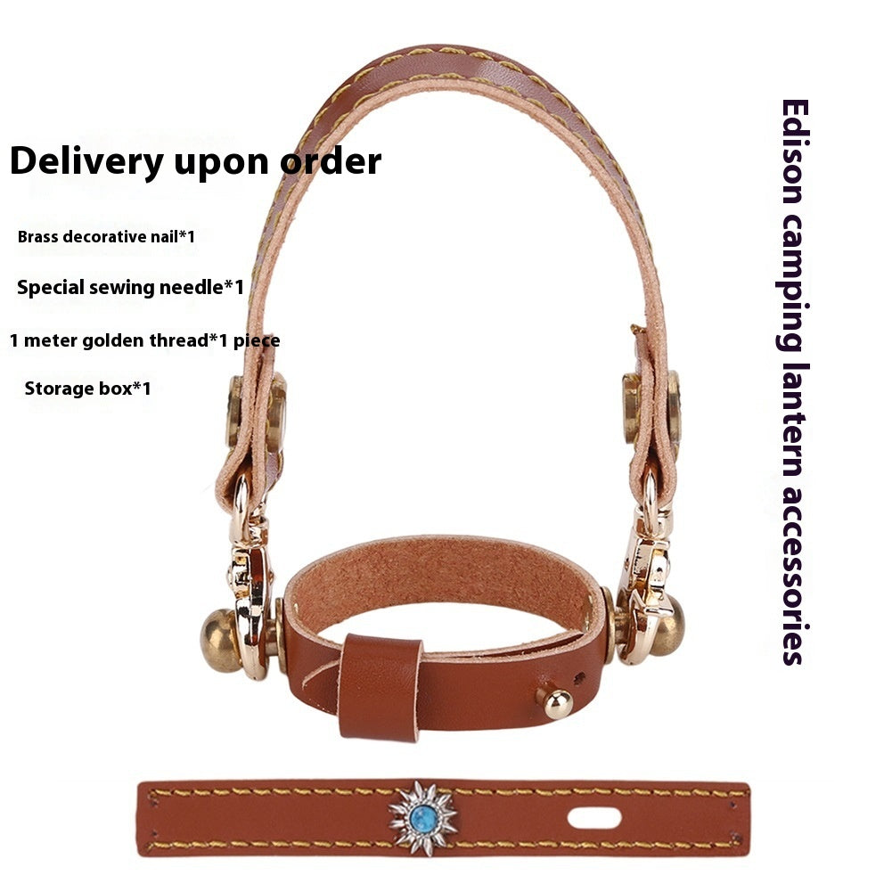 Leather Hanging Rope Set For Beibang Edison Camping Lantern
