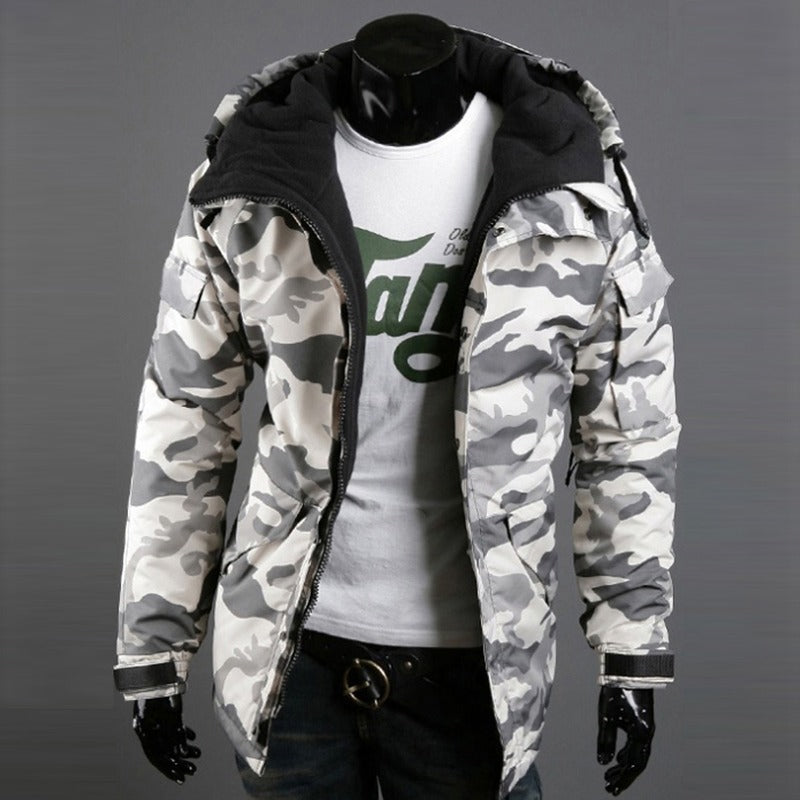 Men’s British Style Camouflage Hooded Jacket