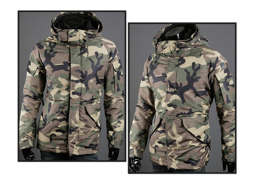 Men’s British Style Camouflage Hooded Jacket