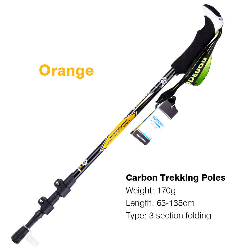 Multifunctional Folding Telescopic Carbon Fiber Outdoor Trekking Pole