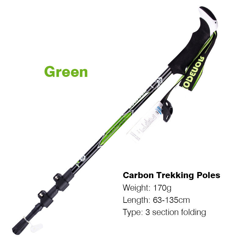 Multifunctional Folding Telescopic Carbon Fiber Outdoor Trekking Pole