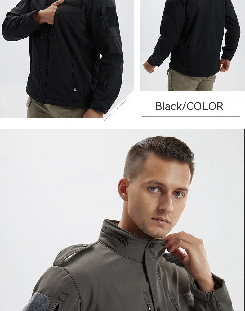 Men’s Waterproof Fleece Camouflage Soft Shell Jacket