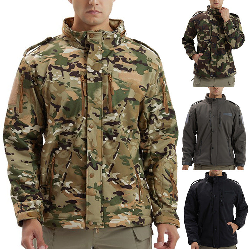 Men’s Waterproof Fleece Camouflage Soft Shell Jacket