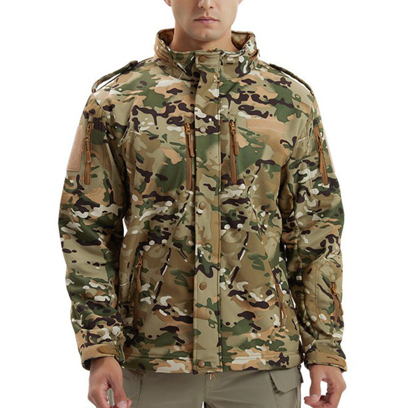 Men’s Waterproof Fleece Camouflage Soft Shell Jacket