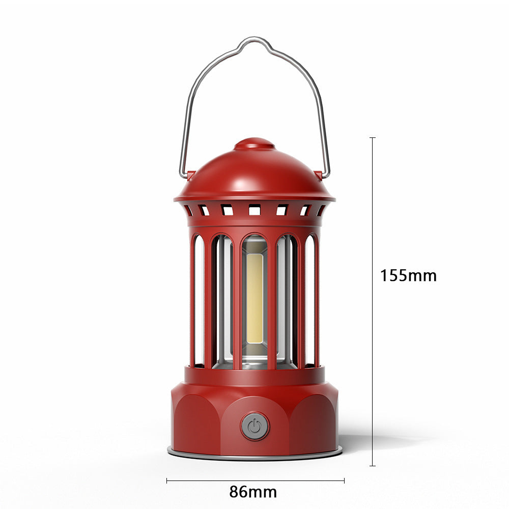 Retro COB Portable Camping Tent Lantern