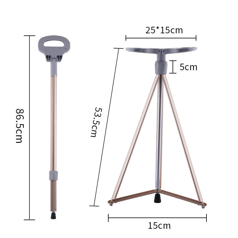 Folding Aluminum Alloy Leisure Trekking Crutches