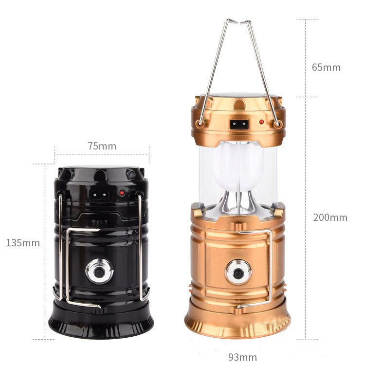 Solar Rechargeable Telescopic Multifunction Camping Lantern