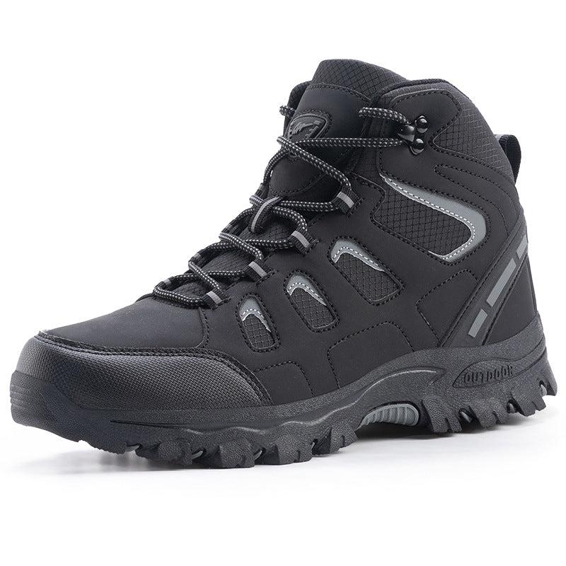 Unisex High-Top Waterproof Hiking Camping Shoes