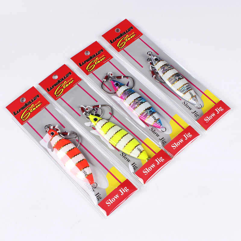 Luminous Laser Double-Hook Fishing Lure (Slow Sinking Iron Bait)