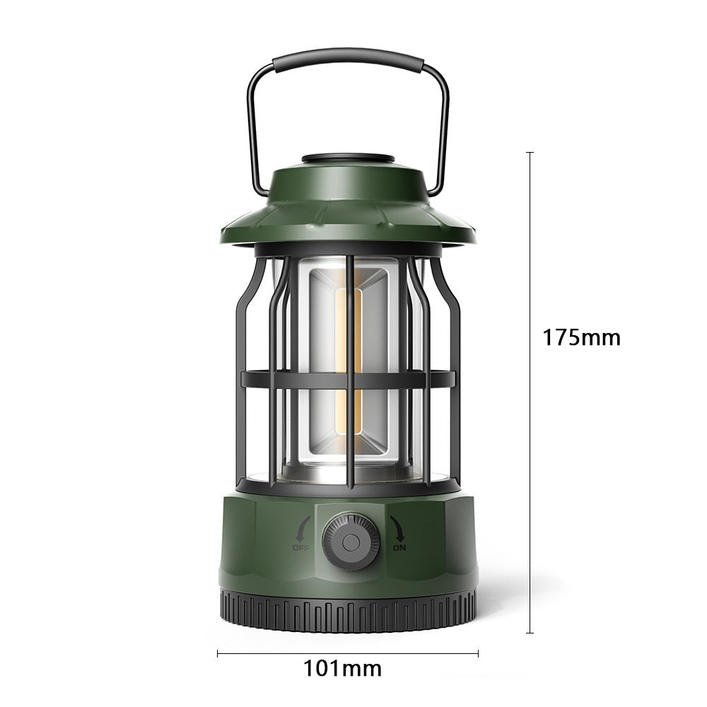 Retro COB Portable Camping Tent Lantern