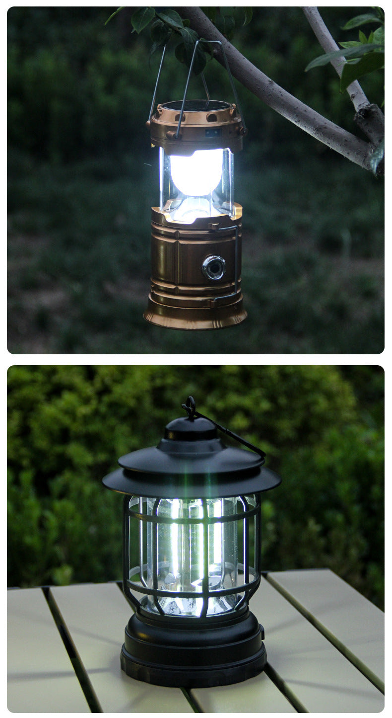 Retro Rechargeable Revolving Camping Lantern