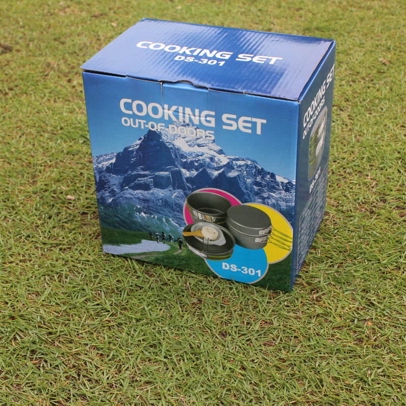 Portable Non-Stick Camping Cookware Set (2–3 Person)