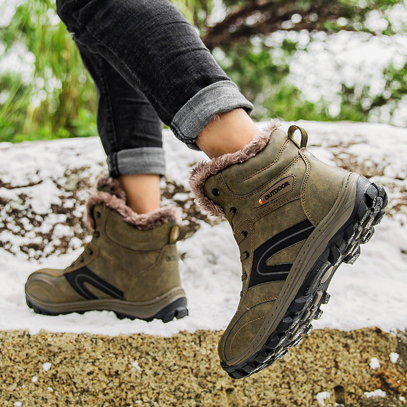 Men’s Plus Size Warm Velvet Winter Hiking Boots