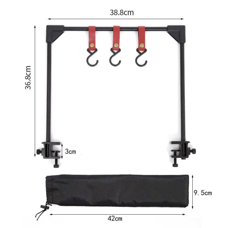Adjustable Outdoor Camping Table Clamp Hook Rack