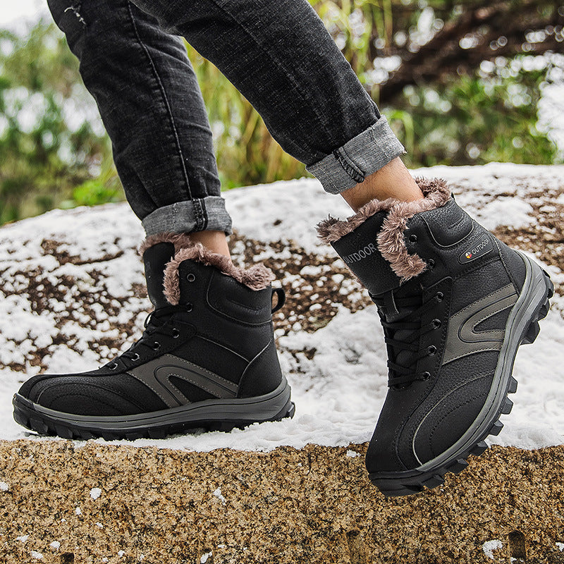 Men’s Plus Size Warm Velvet Winter Hiking Boots