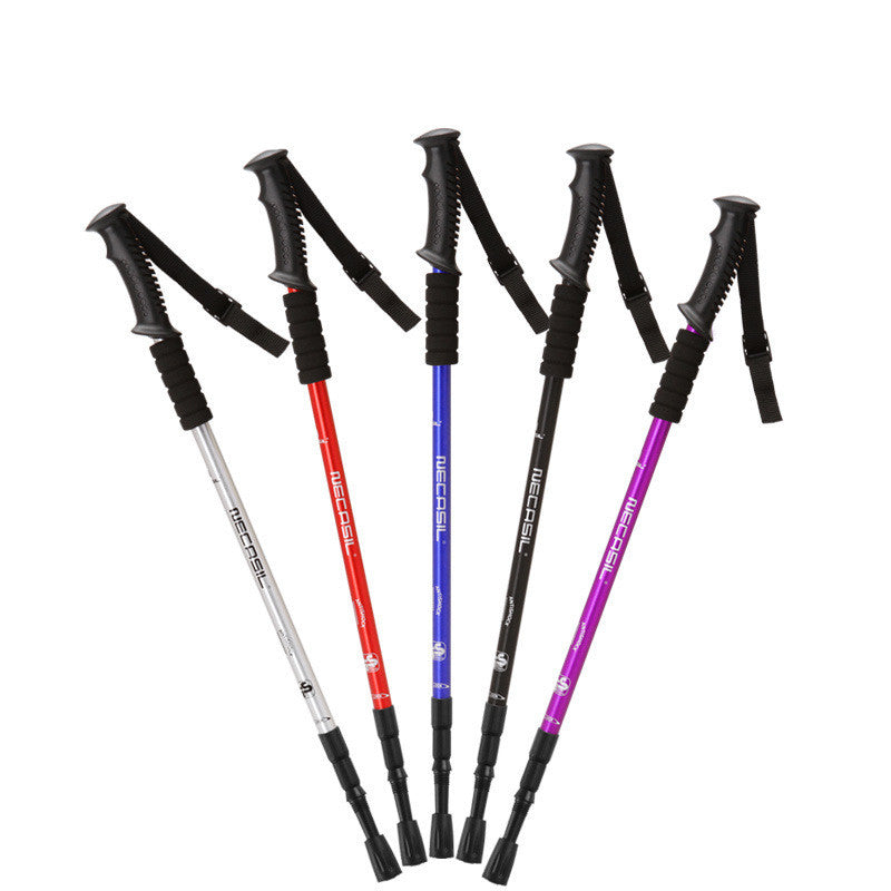 Three-Section Aluminum Alloy Straight Trekking Pole