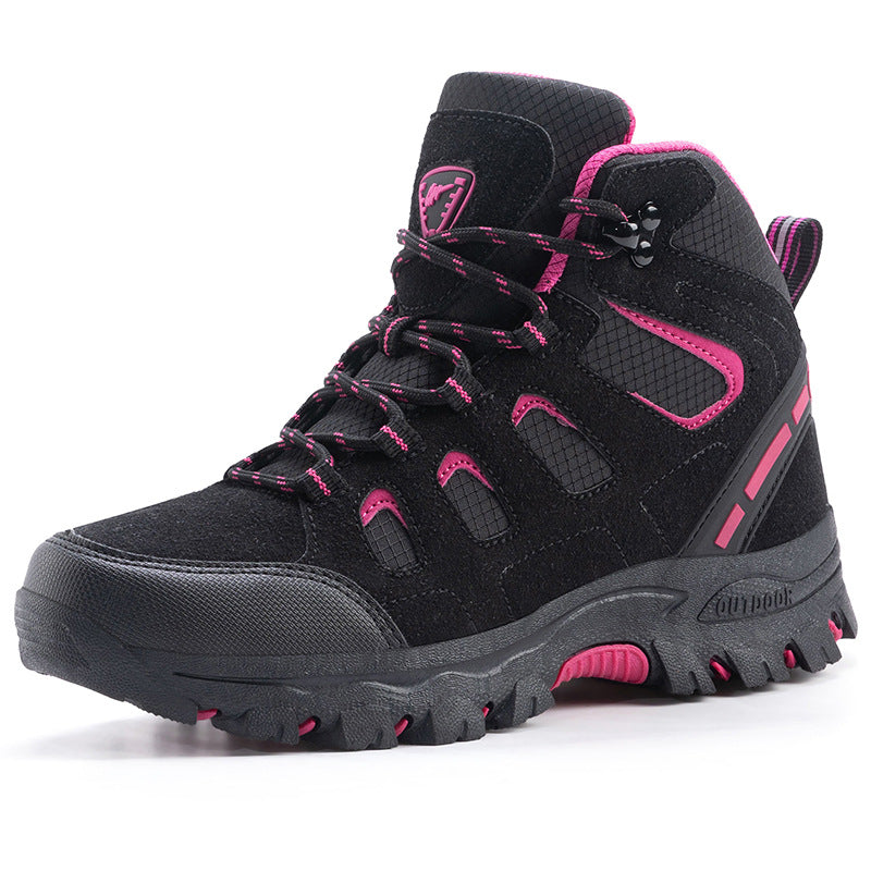 Unisex High-Top Waterproof Hiking Camping Shoes
