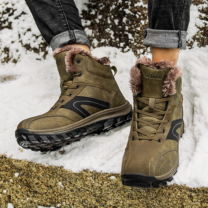 Men’s Plus Size Warm Velvet Winter Hiking Boots