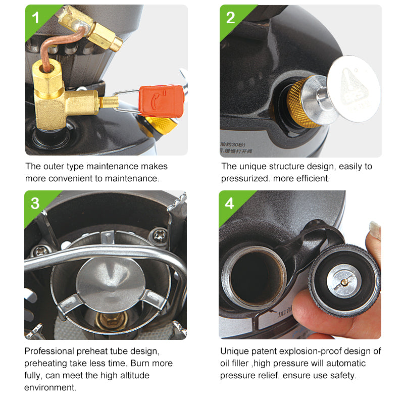 Field Oil Stove Camping Heavy-Duty Outdoor Cooking Set