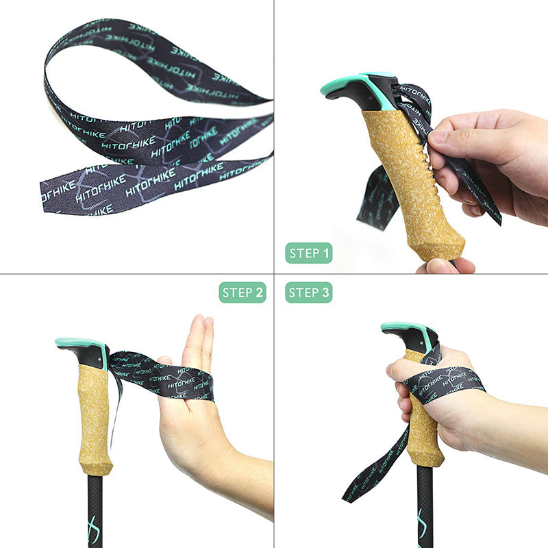 External Lock Straight Handle Trekking Pole For Travel Sports
