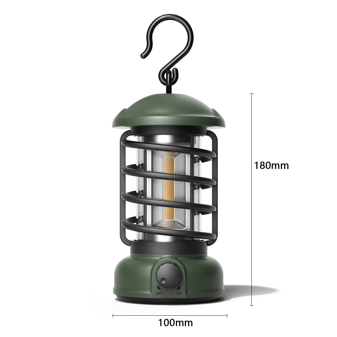 Retro COB Portable Camping Tent Lantern