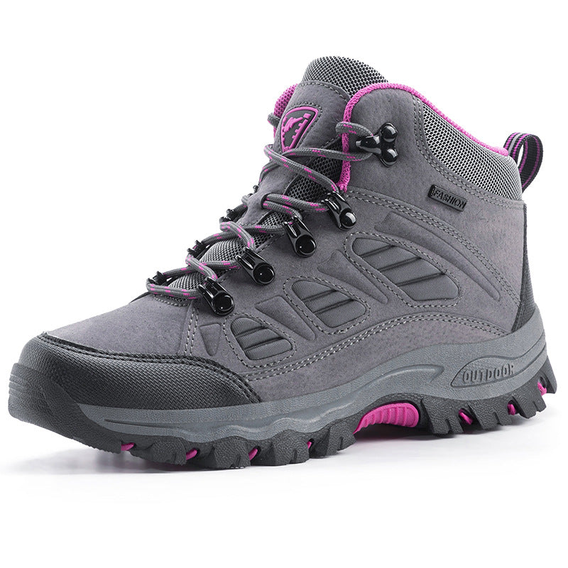 Unisex High-Top Waterproof Hiking Camping Shoes