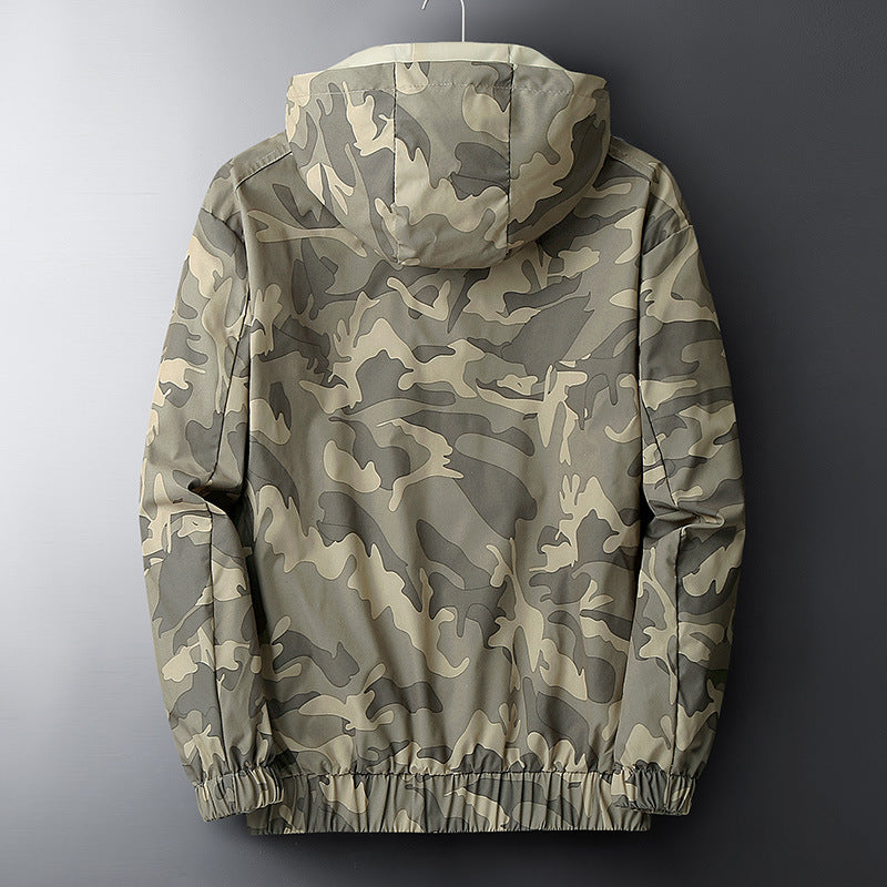Men’s Hooded Camouflage Printed Jacket