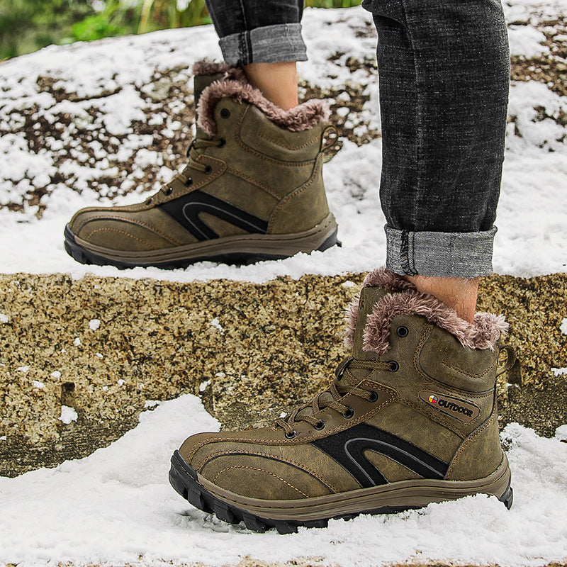 Men’s Plus Size Warm Velvet Winter Hiking Boots