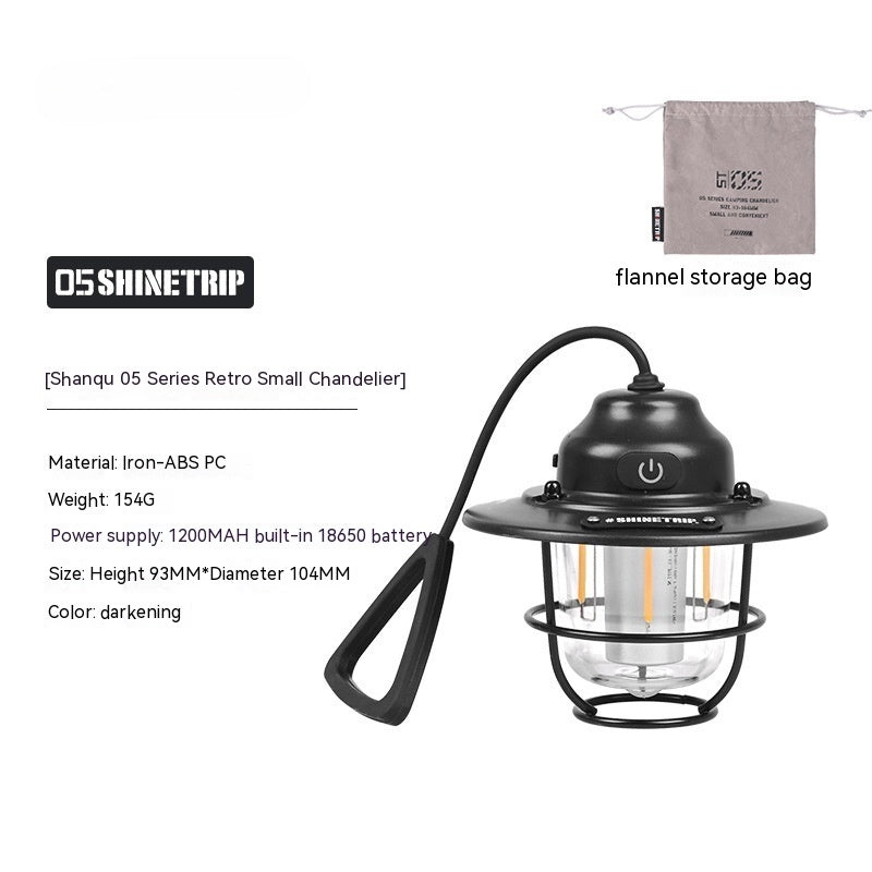 Shanqu Pine Cone Outdoor Camping Lantern Chandelier