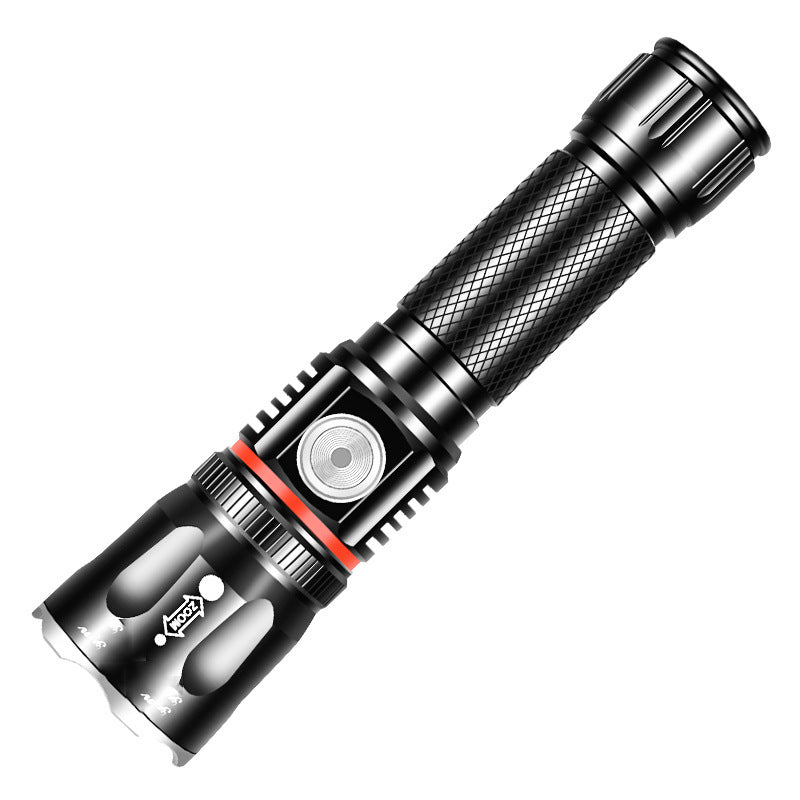 Outdoor Telescopic Multifunctional T6 High-Power Flashlight