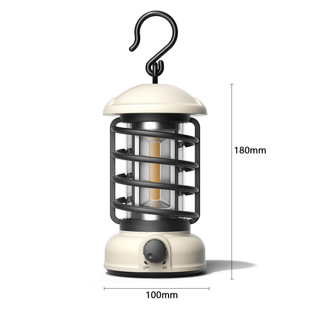 Retro COB Portable Camping Tent Lantern