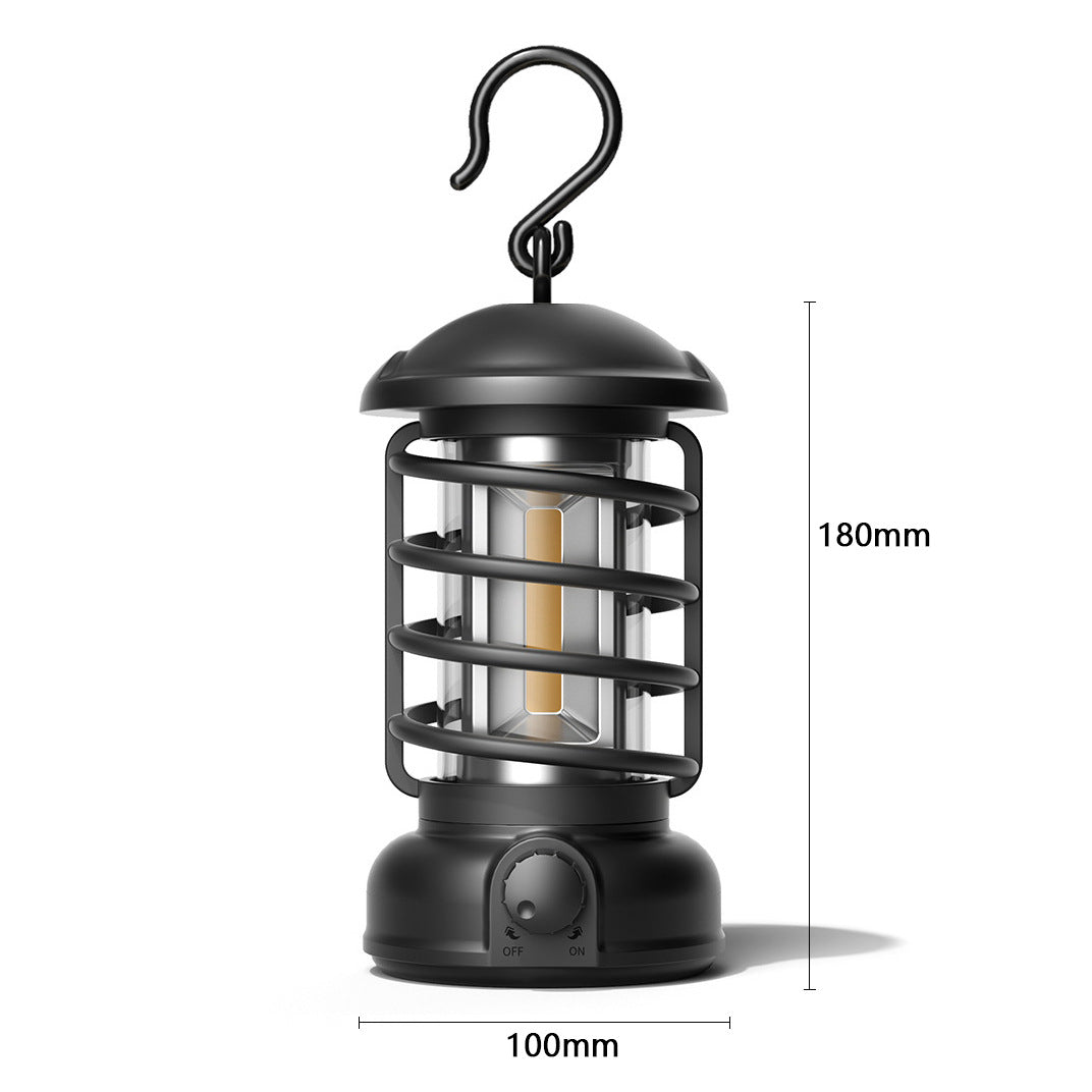 Retro COB Portable Camping Tent Lantern