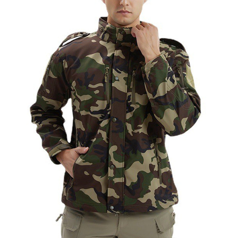 Men’s Waterproof Fleece Camouflage Soft Shell Jacket