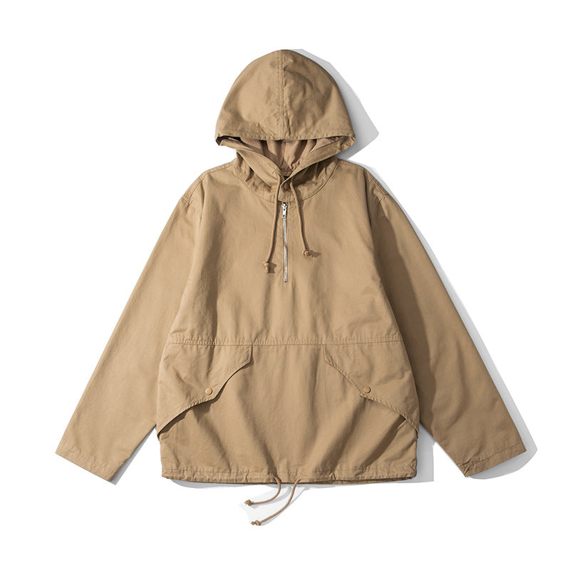 Hooded Camouflage Outdoor Parka Trench Coat