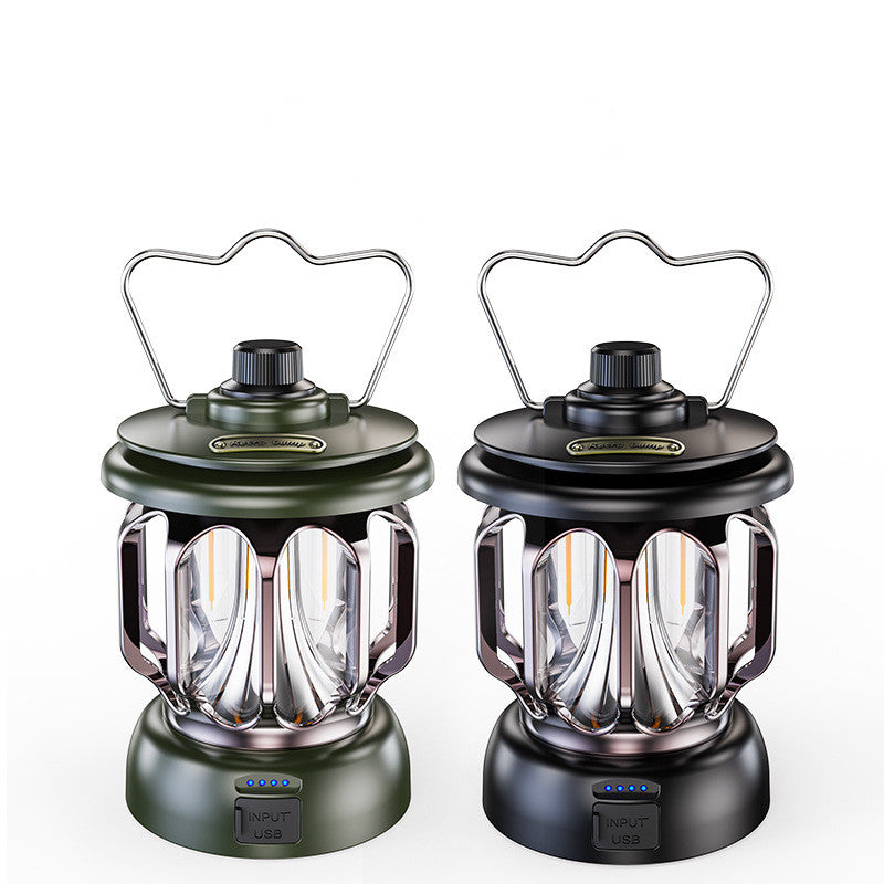 Retro Portable LED Camping Lantern