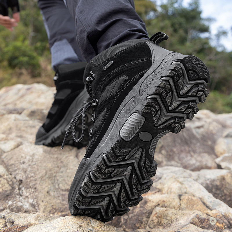 Unisex High-Top Waterproof Hiking Camping Shoes