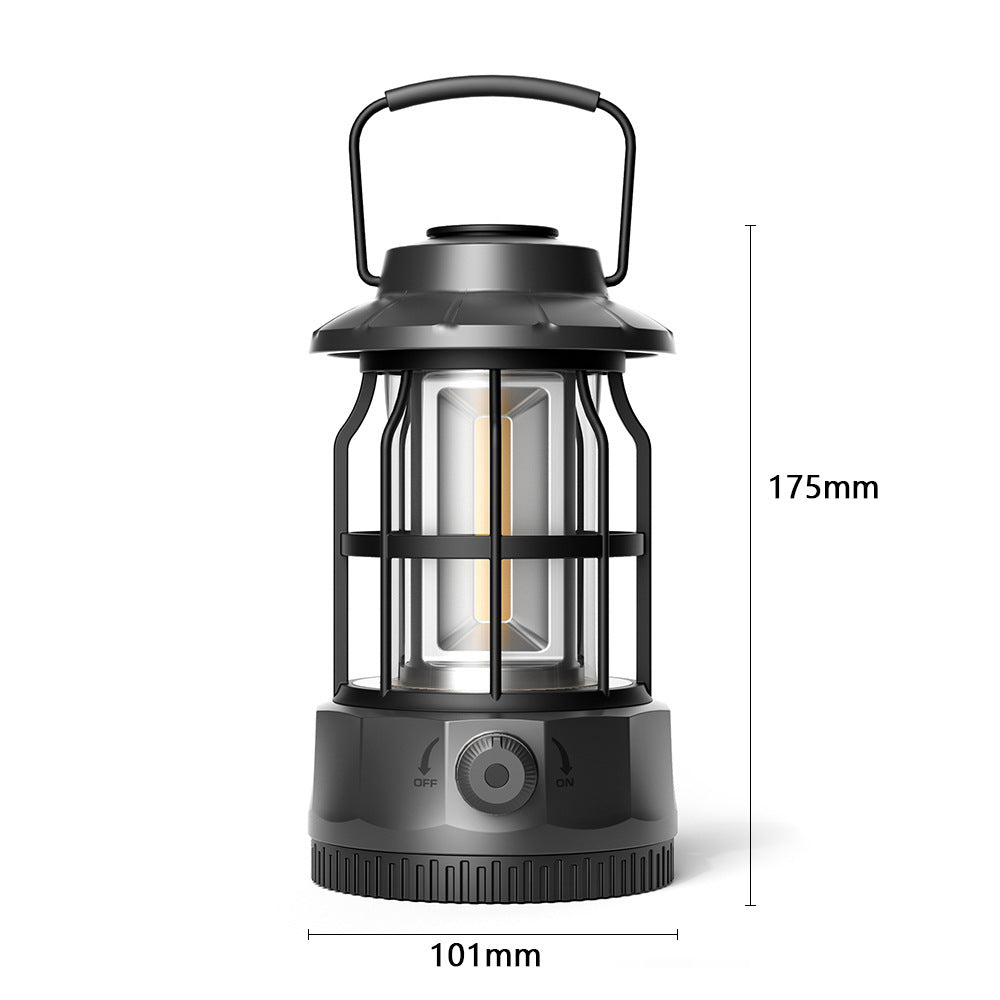 Retro COB Portable Camping Tent Lantern