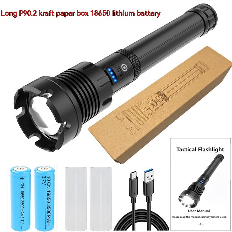 High-Intensity Rechargeable Emergency Camping Flashlight