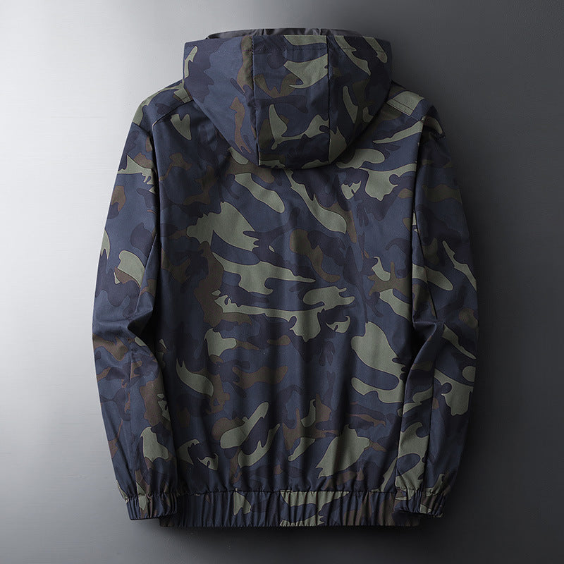 Men’s Hooded Camouflage Printed Jacket