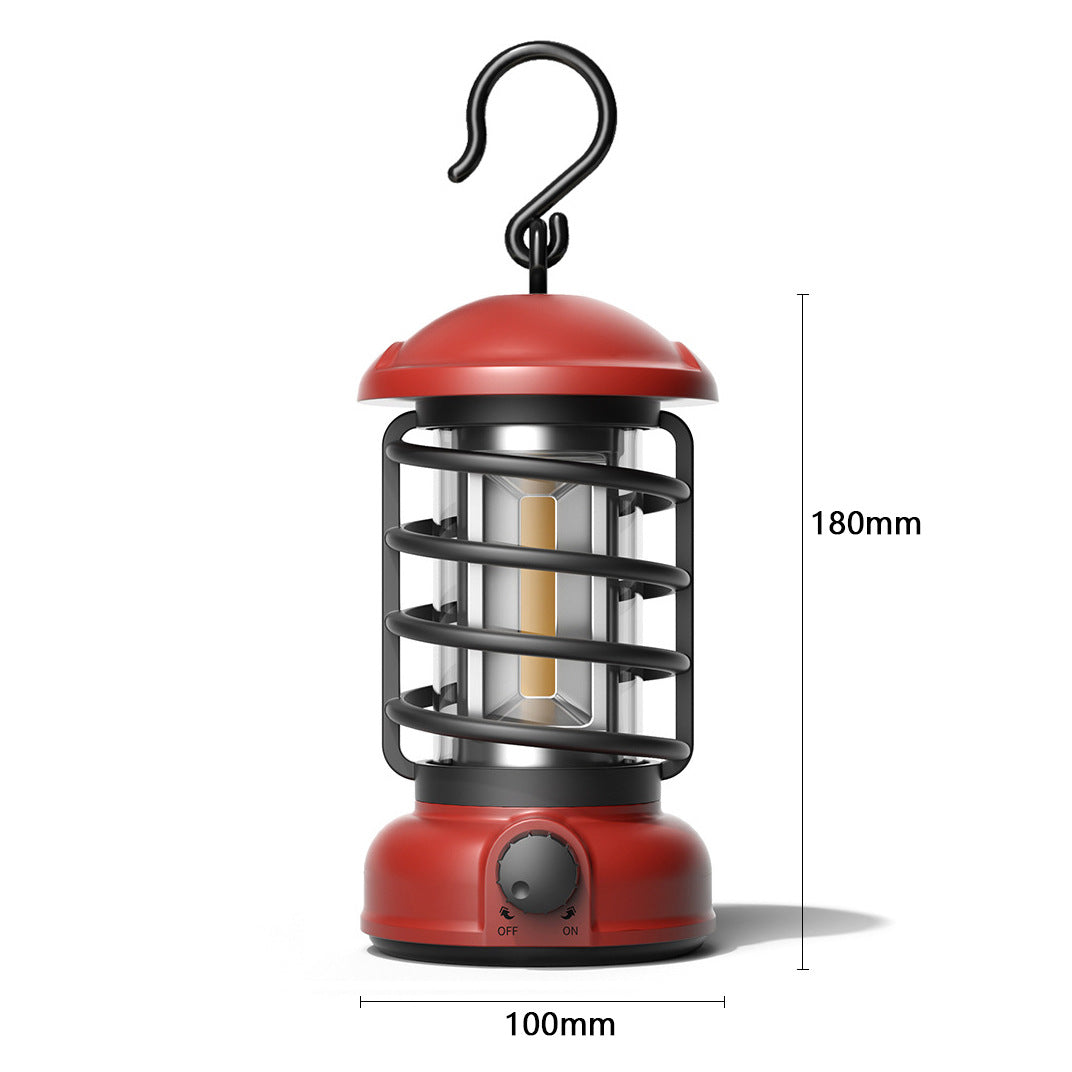 Retro COB Portable Camping Tent Lantern
