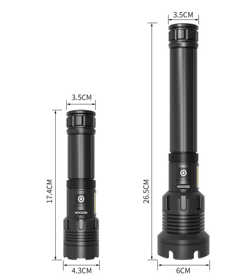 High-Intensity Rechargeable Emergency Camping Flashlight