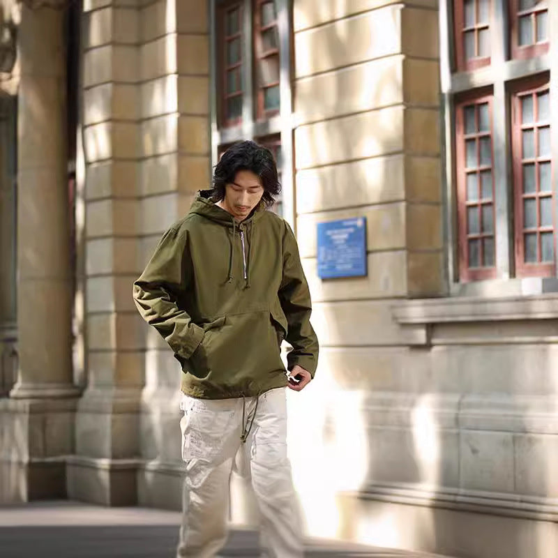 Hooded Camouflage Outdoor Parka Trench Coat