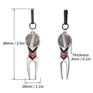 Golf Divot Tool With Ball Marker Accessory